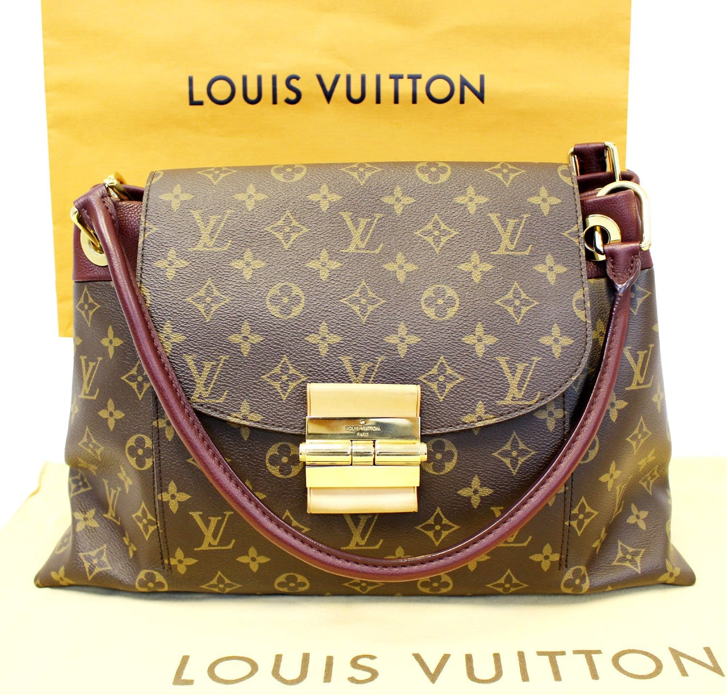 LOUIS VUITTON  Aurore Monogram Canvas Olympe Satchel  Bag