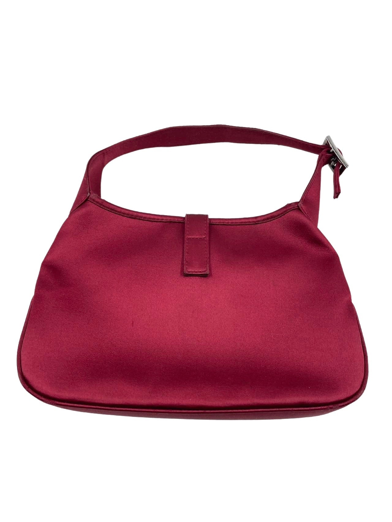 Gucci Jackie   Mini Silk Satin Shoulder Bag in Red