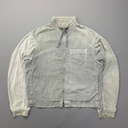 Prada Sport Grey Corduroy Lightweight Zip-Through Jacket