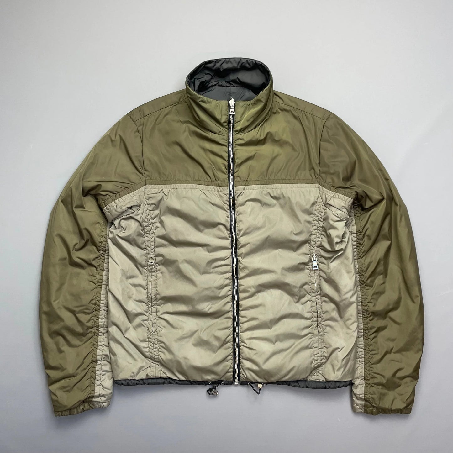 Prada Sport Green/Grey Reversible Padded Nylon Jacket