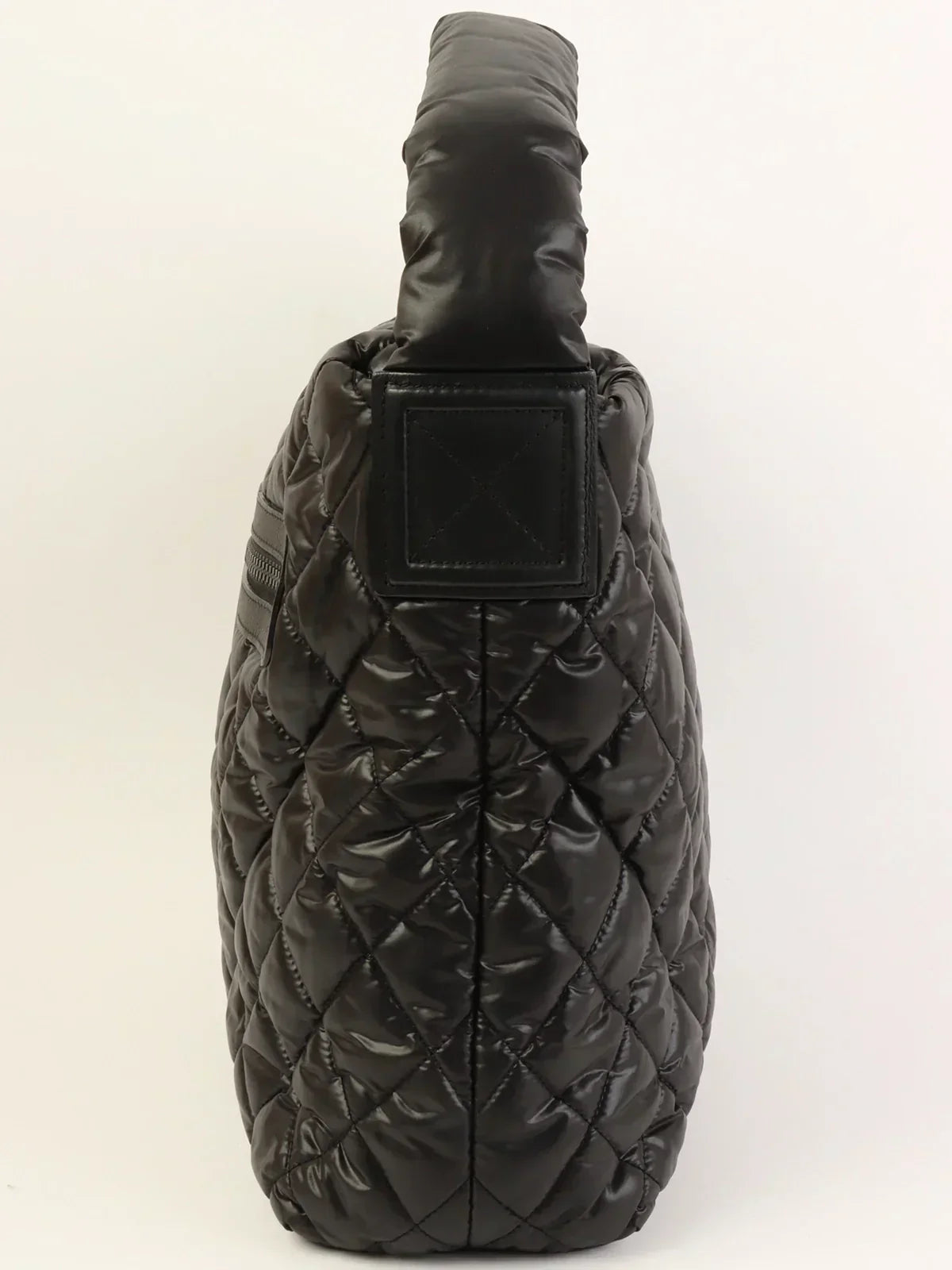 CHANEL Around 2009 Made Nylon Cc Cocoon One Shoulder Bag Black