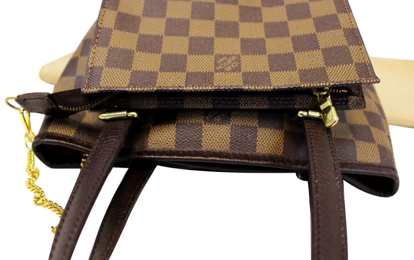 LOUIS VUITTON Damier Ebene Marais Bucket Shoulder Bag