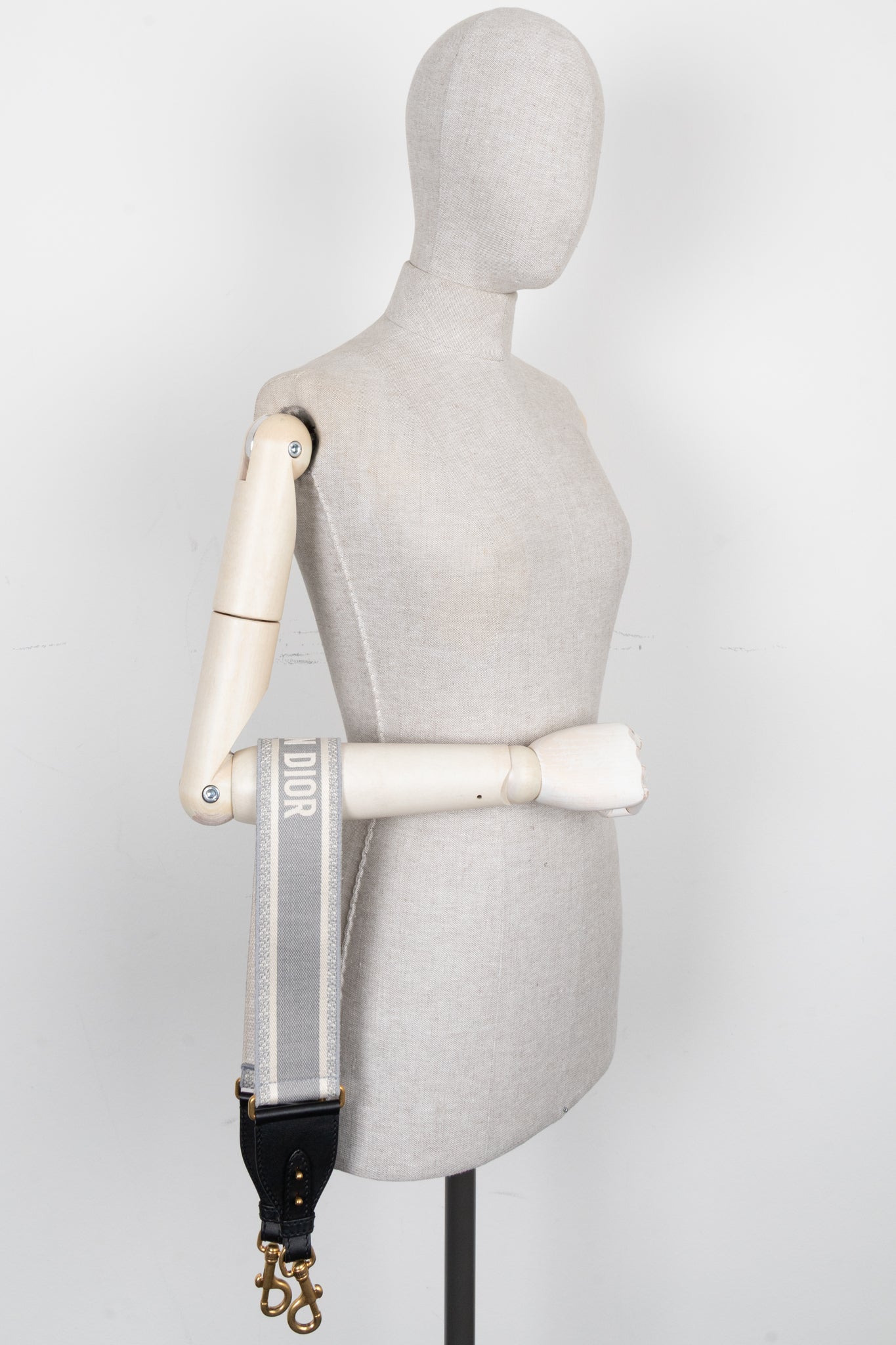CHRISTIAN DIOR Shoulder Strap Canvas Grey