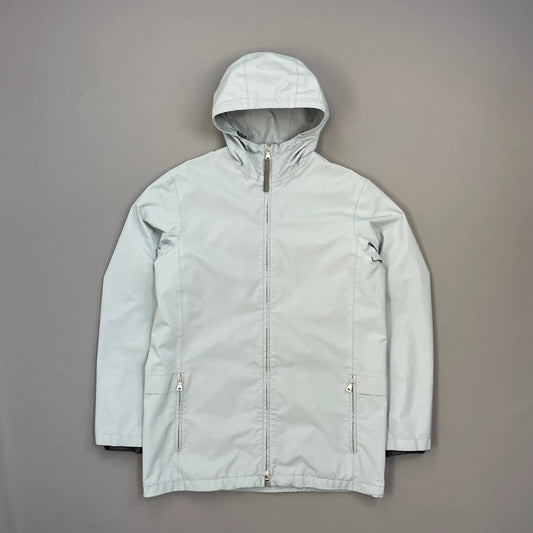 Prada Sport Light Blue Technical Multi-Pocket Goretex Hooded Parka Jacket