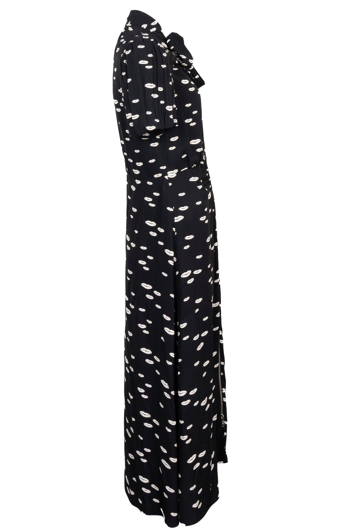 PRADA 2020 Lip Print Midi Dress Black