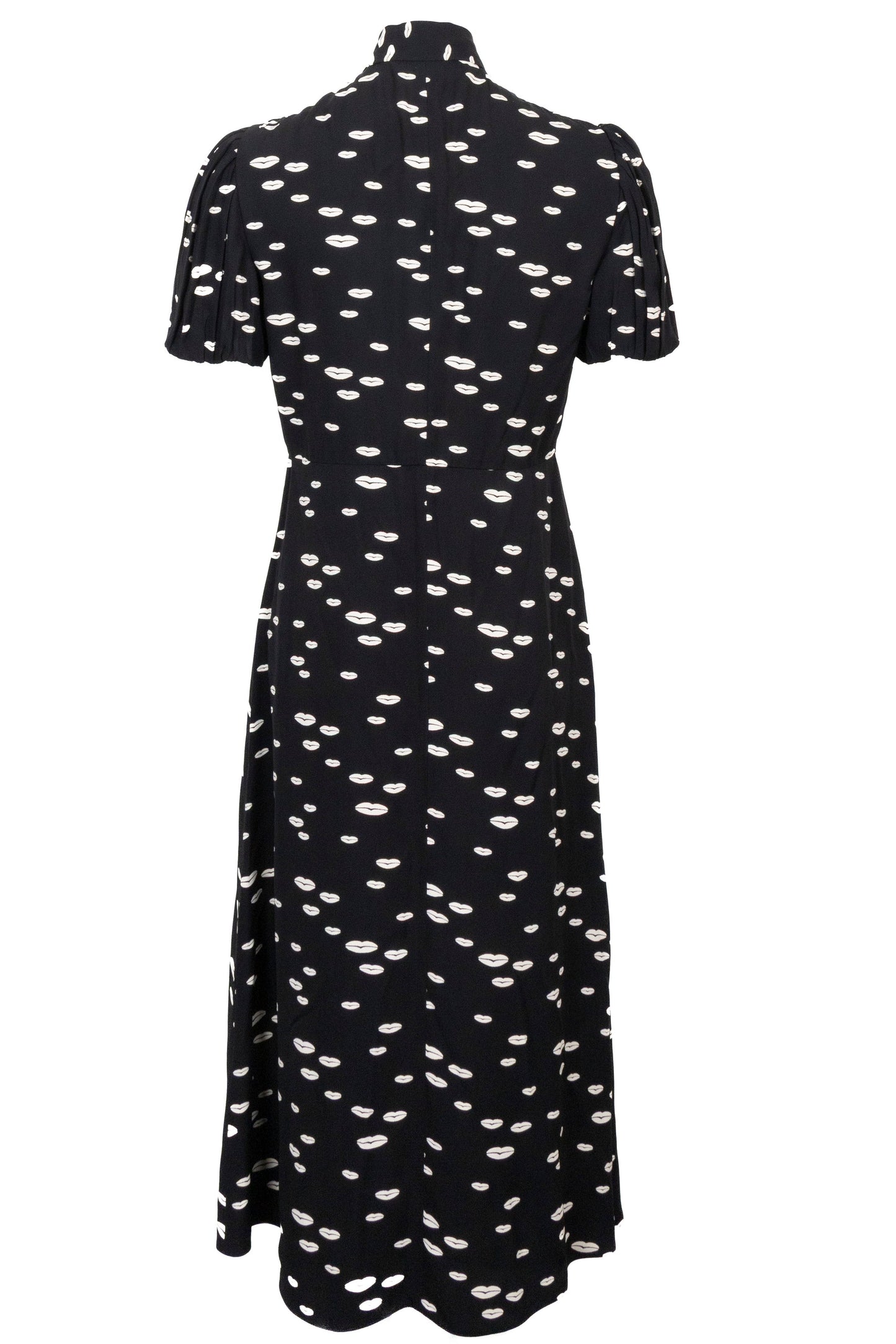 PRADA 2020 Lip Print Midi Dress Black