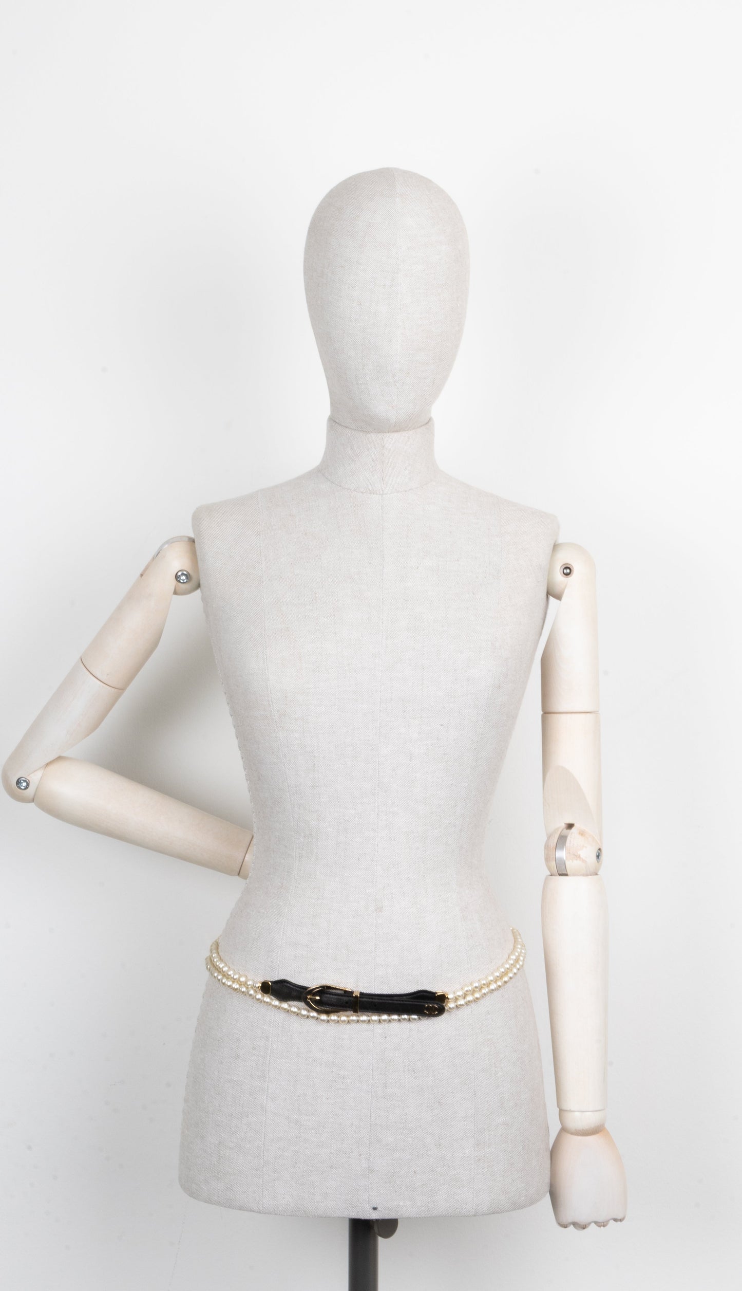 CHANEL Pearl Belt Black