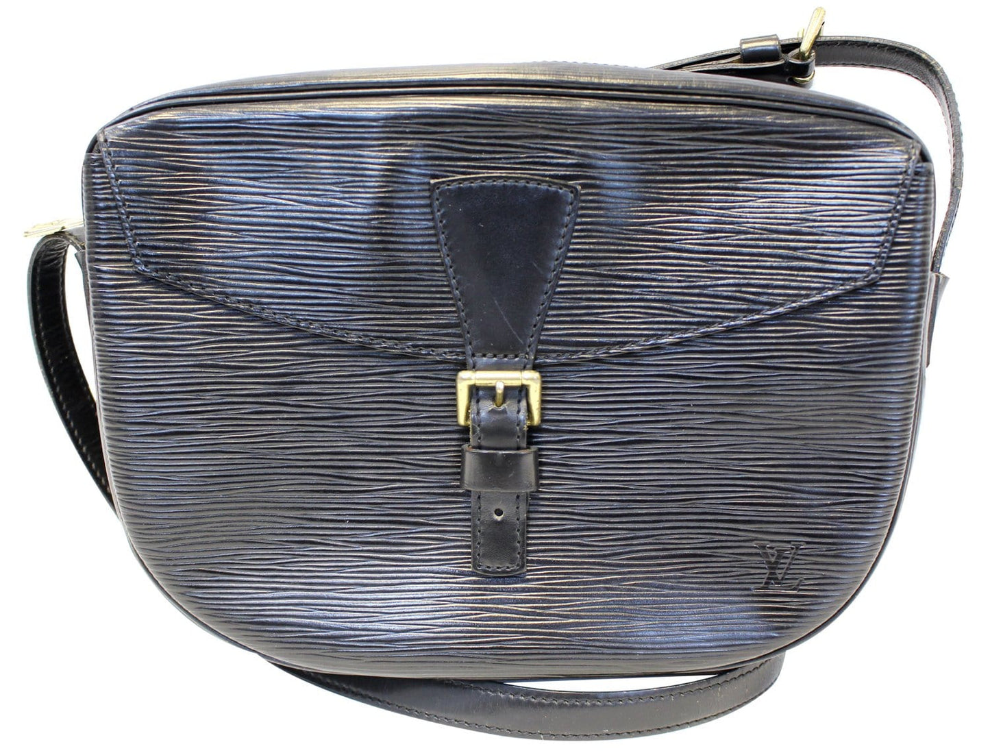 LOUIS VUITTON Epi Leather Black Jeune Fille MM Shoulder Bag