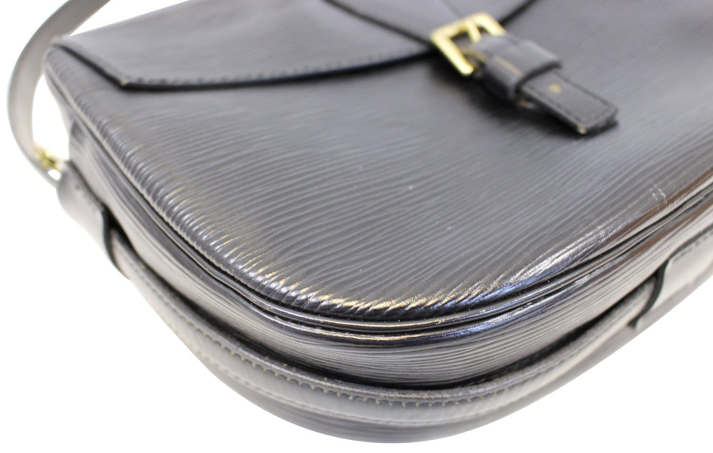 LOUIS VUITTON Epi Leather Black Jeune Fille MM Shoulder Bag