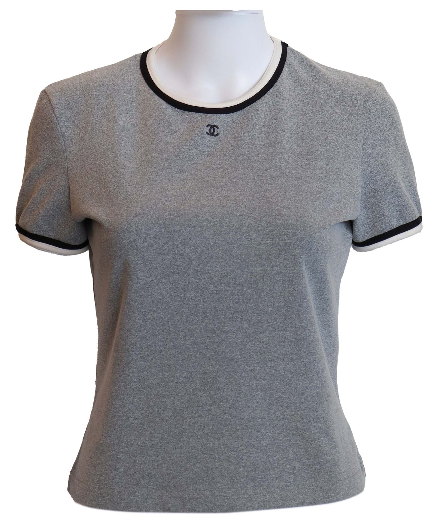 Chanel 98P Logo T-shirt Gray  DXBS3830