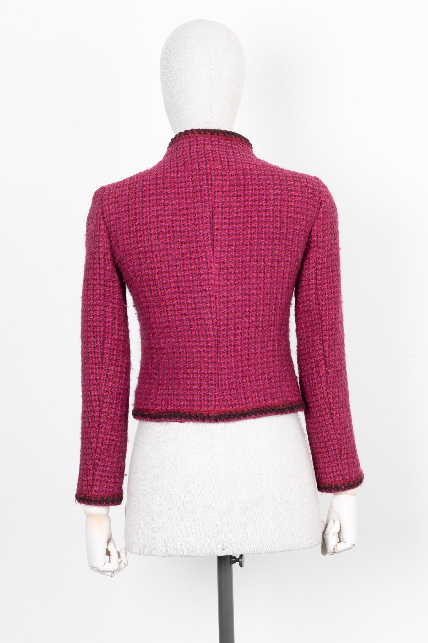 CHANEL Tweed Asymmetric Jacket Purple
