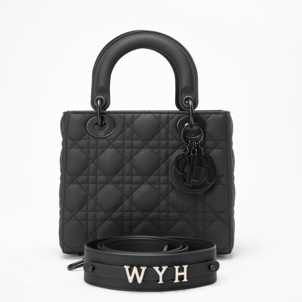 Christian Dior Matte Black Small Lady Dior Bag 2021