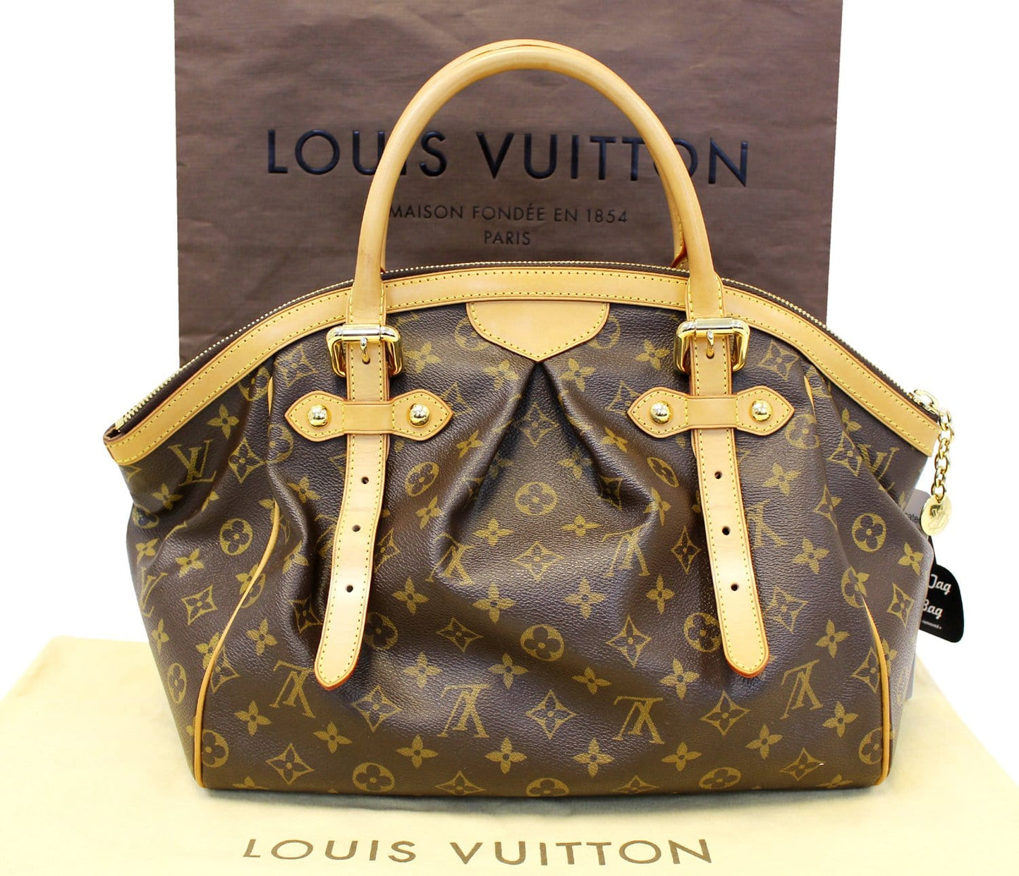 LOUIS VUITTON Monogram Tivoli GM Brown Tote Shoulder Bag