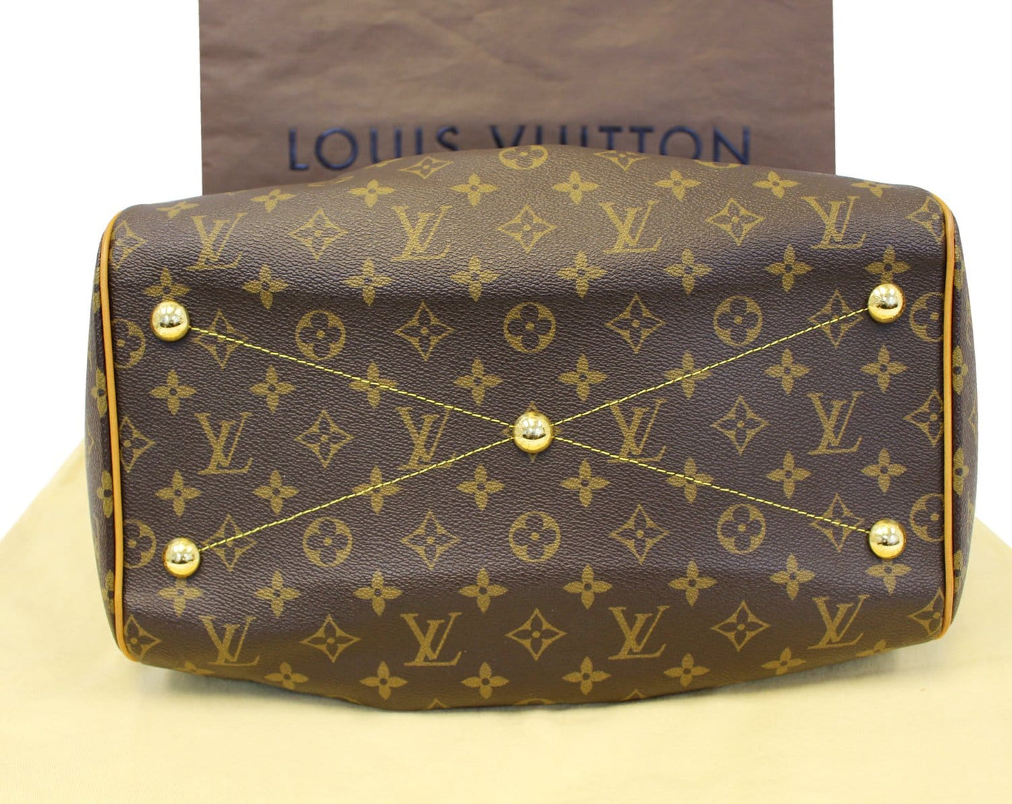LOUIS VUITTON Monogram Tivoli GM Brown Tote Shoulder Bag