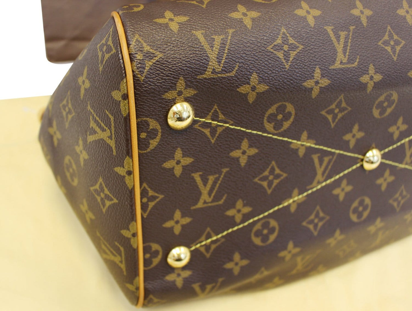 LOUIS VUITTON Monogram Tivoli GM Brown Tote Shoulder Bag
