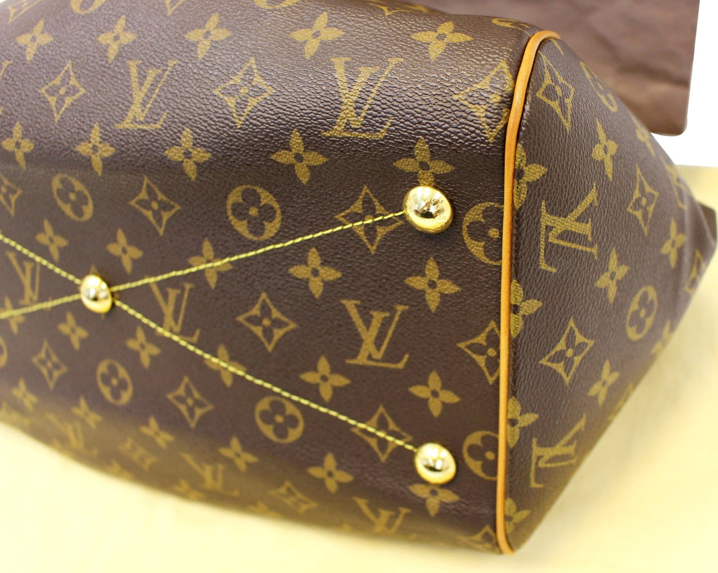 LOUIS VUITTON Monogram Tivoli GM Brown Tote Shoulder Bag