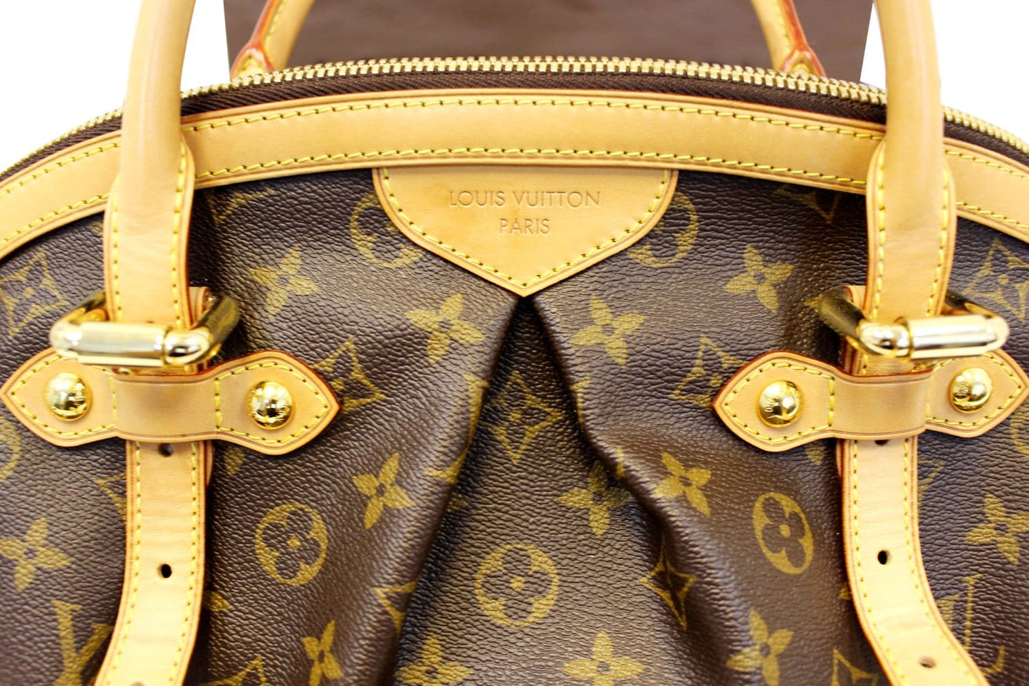LOUIS VUITTON Monogram Tivoli GM Brown Tote Shoulder Bag