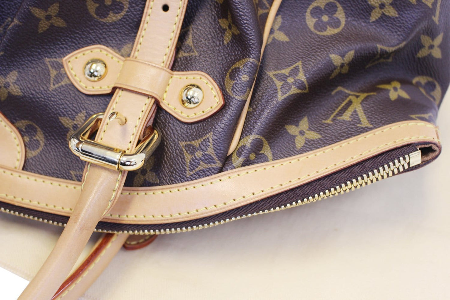 LOUIS VUITTON Monogram Tivoli GM Brown Tote Shoulder Bag