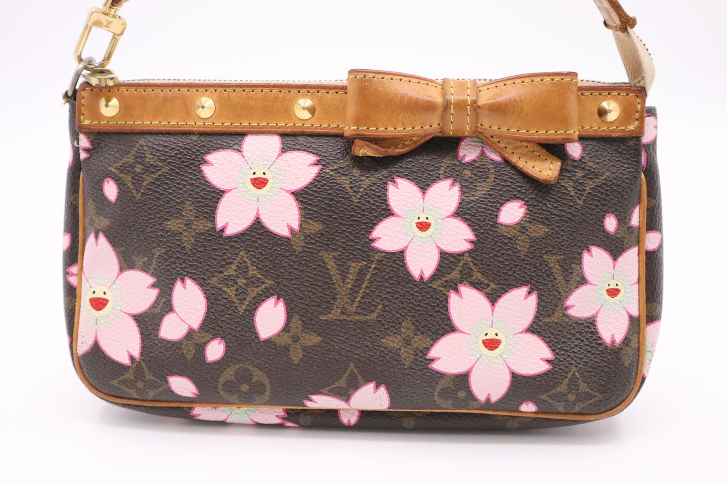 Louis Vuitton x Takashi Murakami Pochette Accessories in Blossoms Monogram Canvas