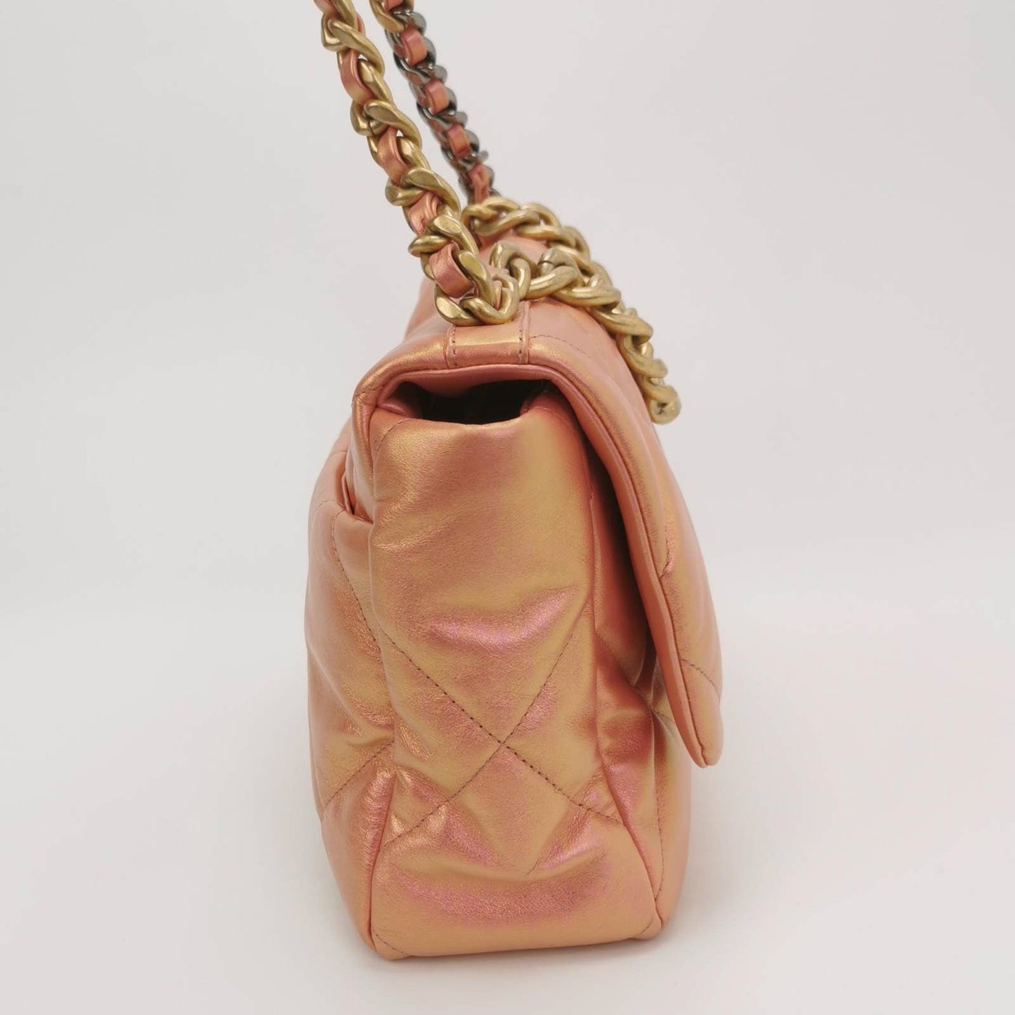 Chanel 19 Bag Medium Iridescent Pink Crossbody Bag