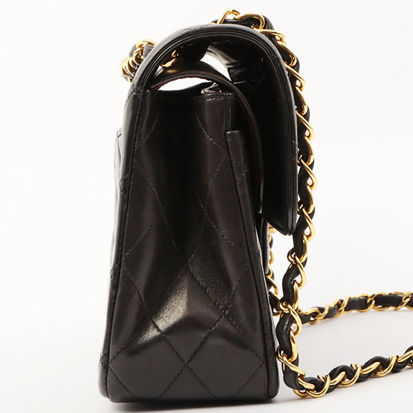 Chanel 1992 Made Paris Limited Design Flap Chain Bag Black