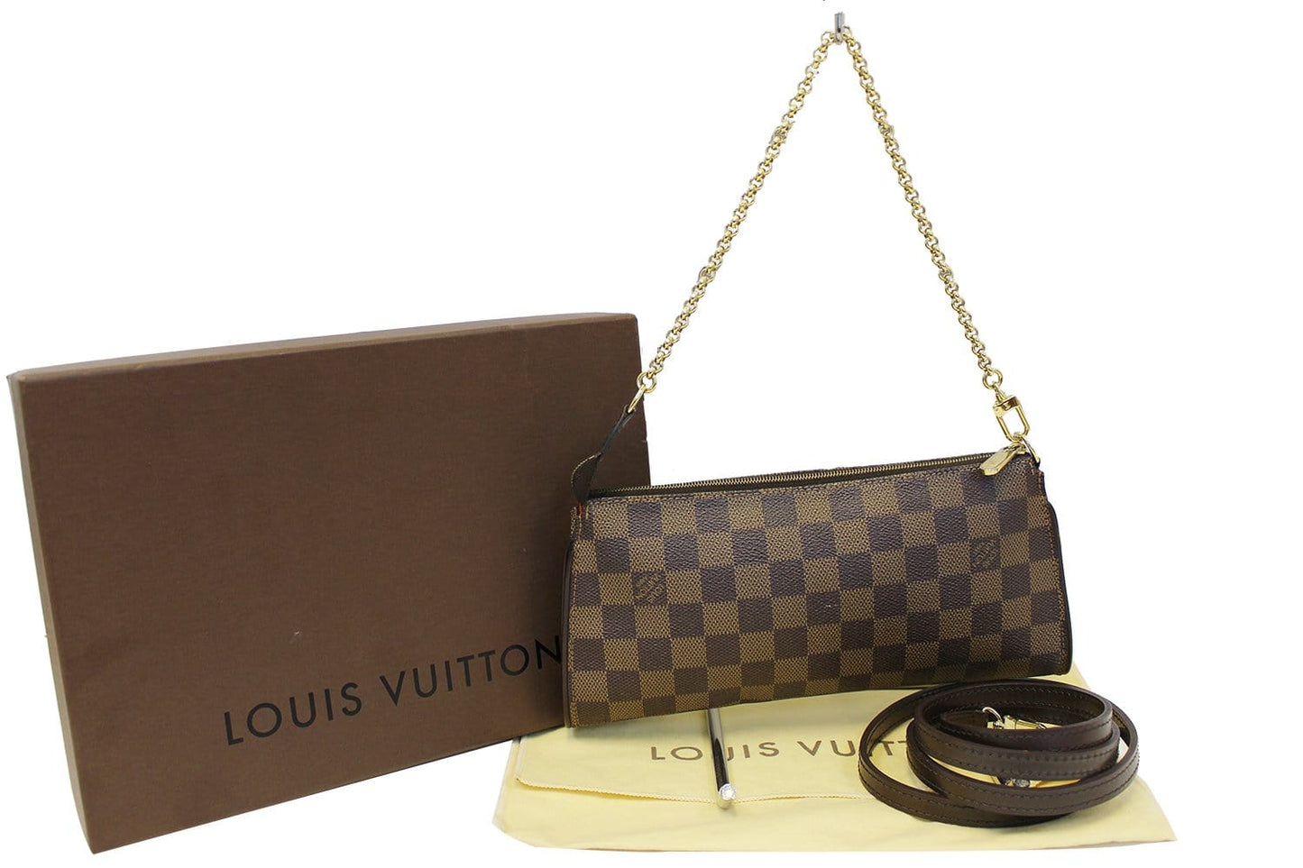 LOUIS VUITTON Damier Ebene Eva Accessories Pouch Crossbody Bag