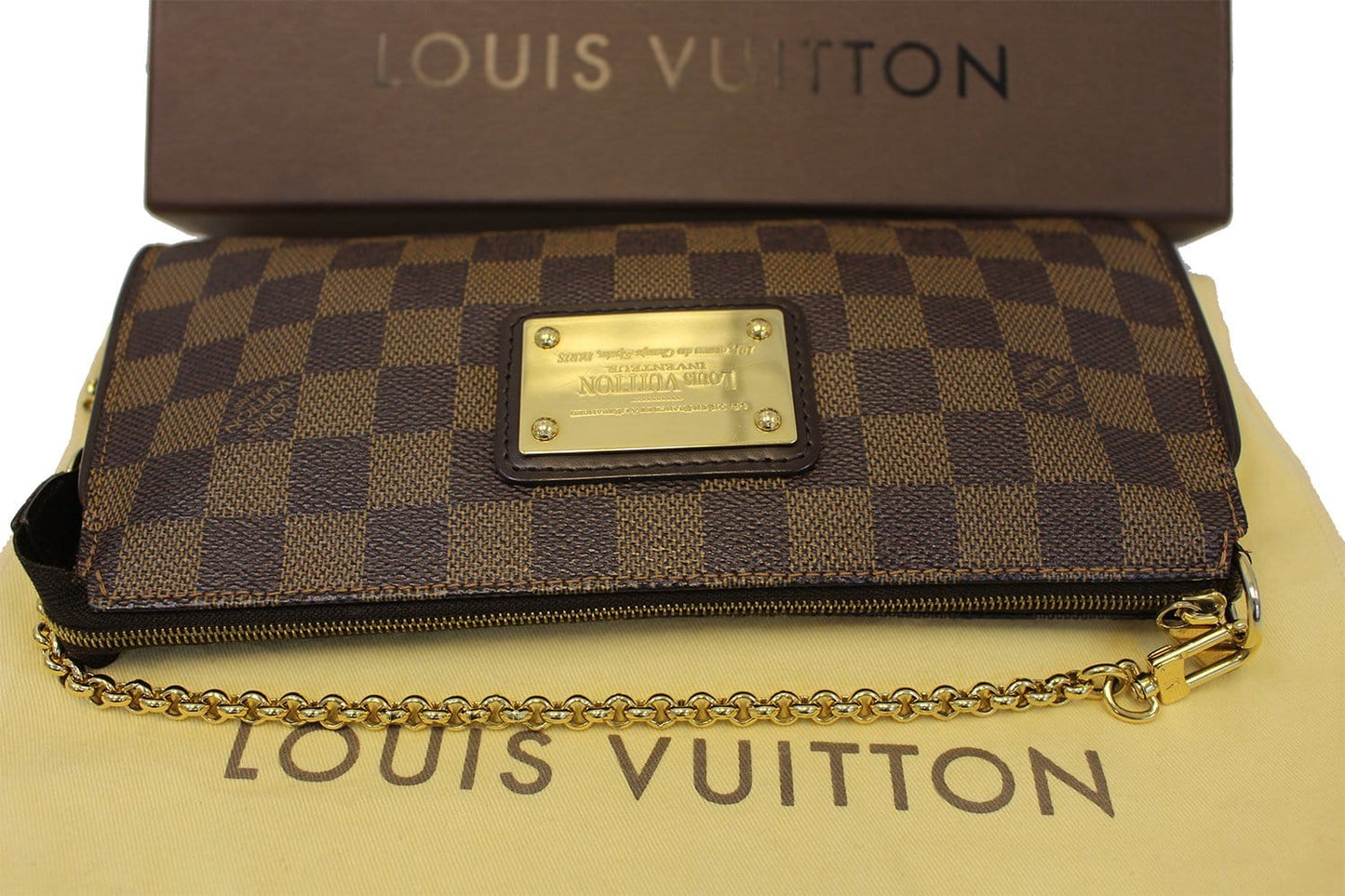 LOUIS VUITTON Damier Ebene Eva Accessories Pouch Crossbody Bag