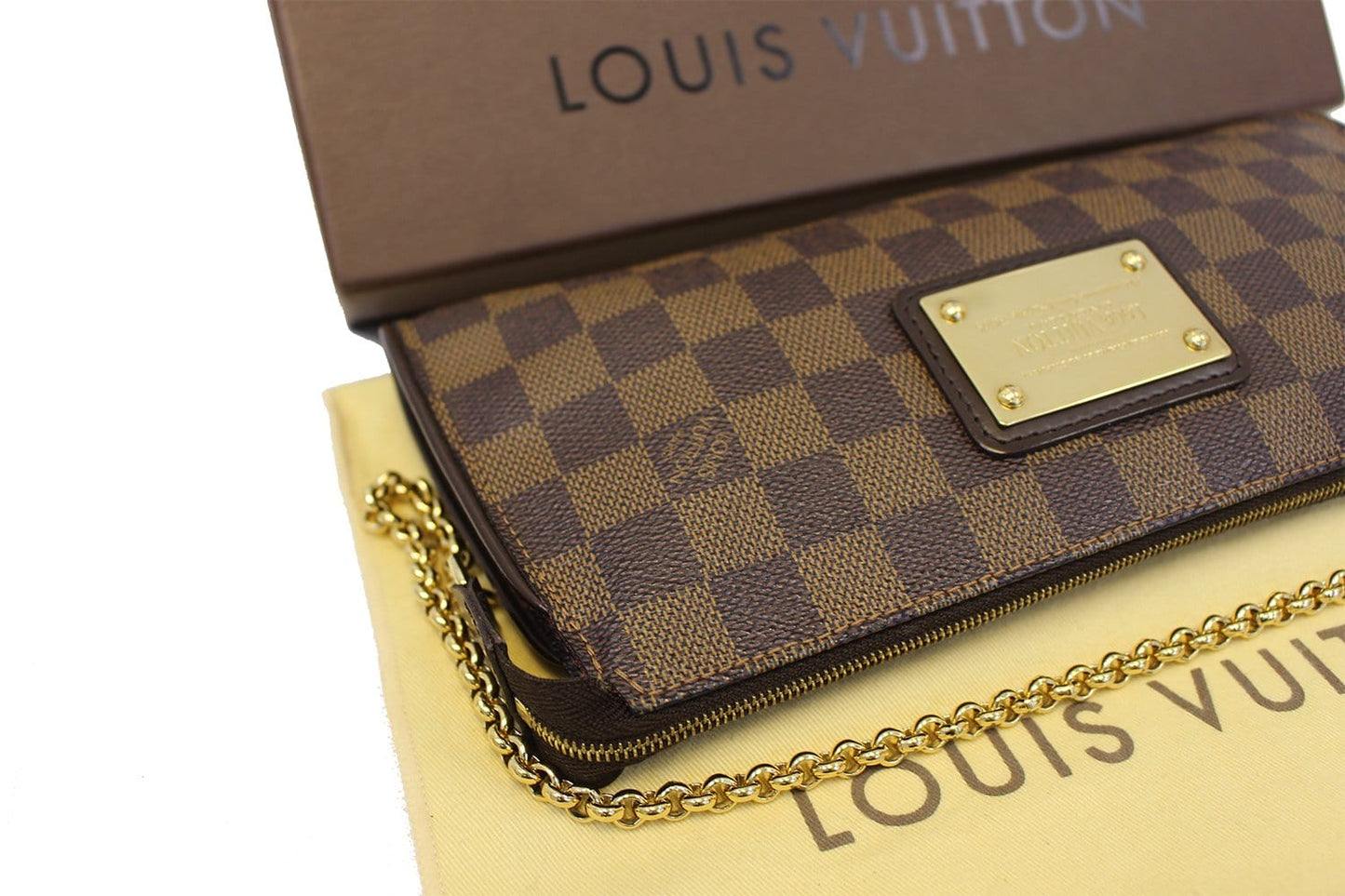LOUIS VUITTON Damier Ebene Eva Accessories Pouch Crossbody Bag