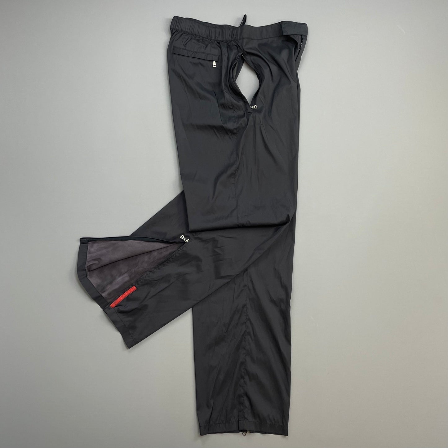 Prada Sport Black/Deep Purple 1999 Shell Track Pant Tro rs