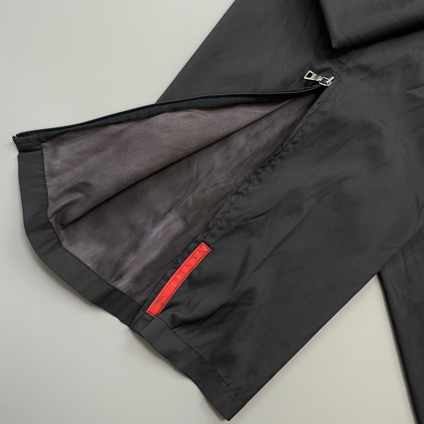 Prada Sport Black/Deep Purple 1999 Shell Track Pant Tro rs