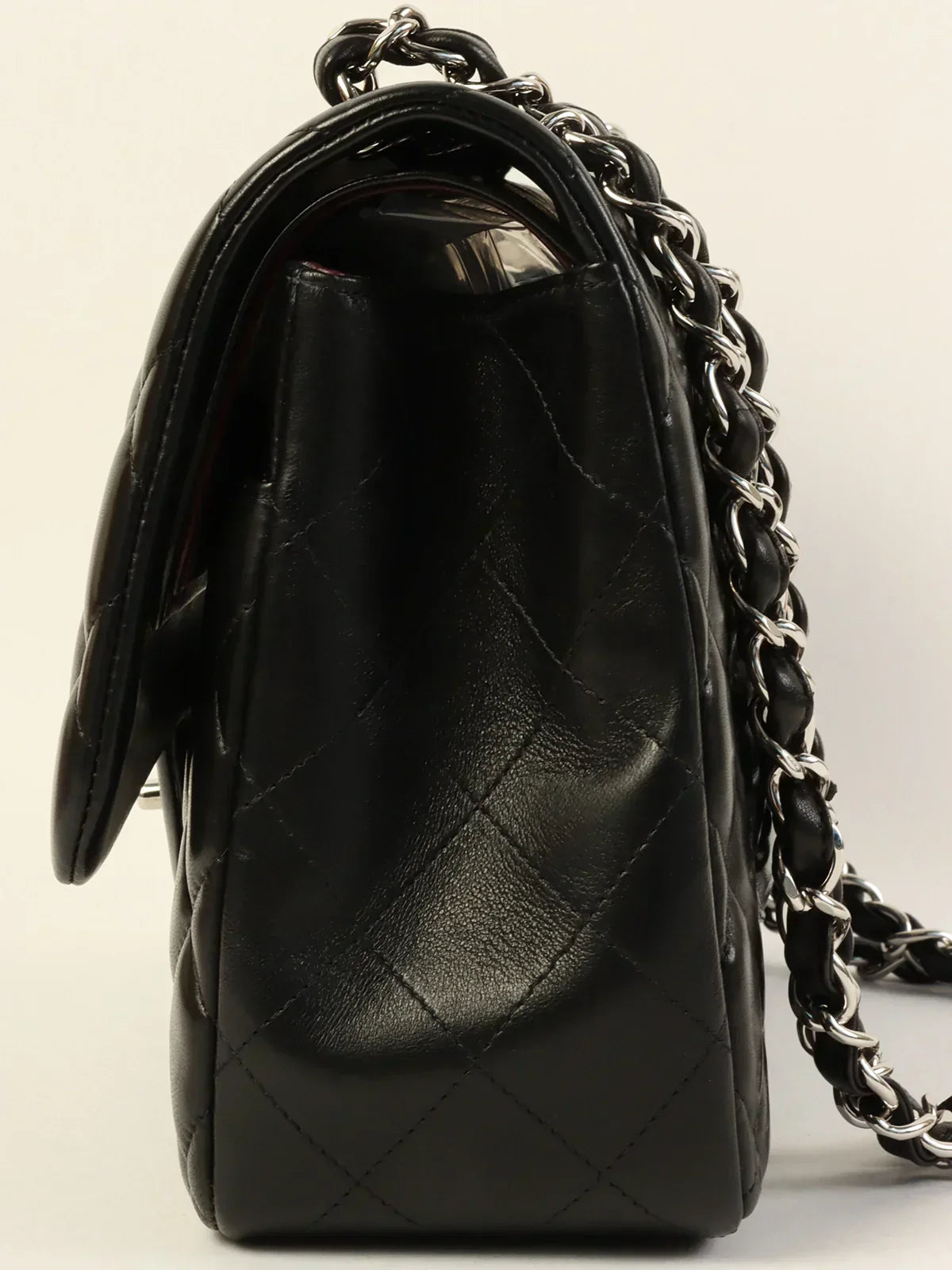 CHANEL Aroud 2010 Made Classic Flap Chain Bag Jumbo Black