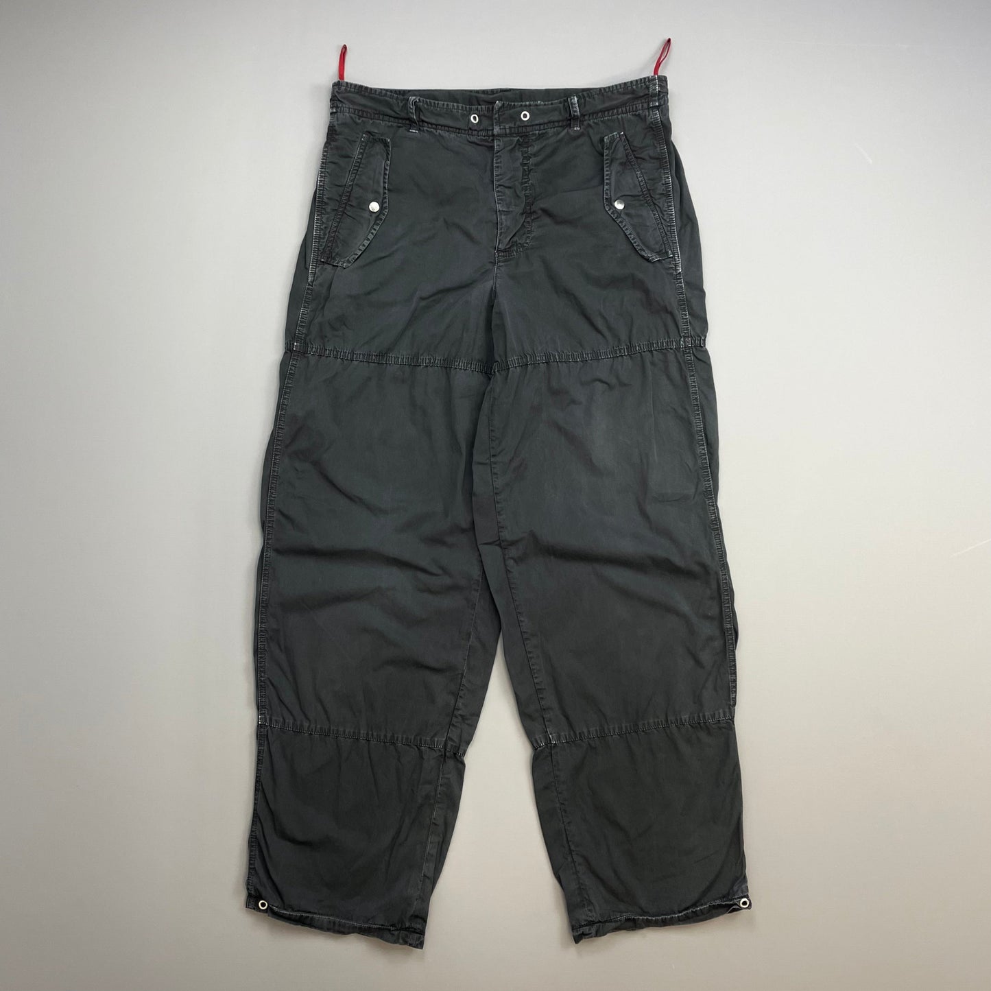 Prada Sport Black 00s Relaxed Fit Cotton Cargo Tro rs