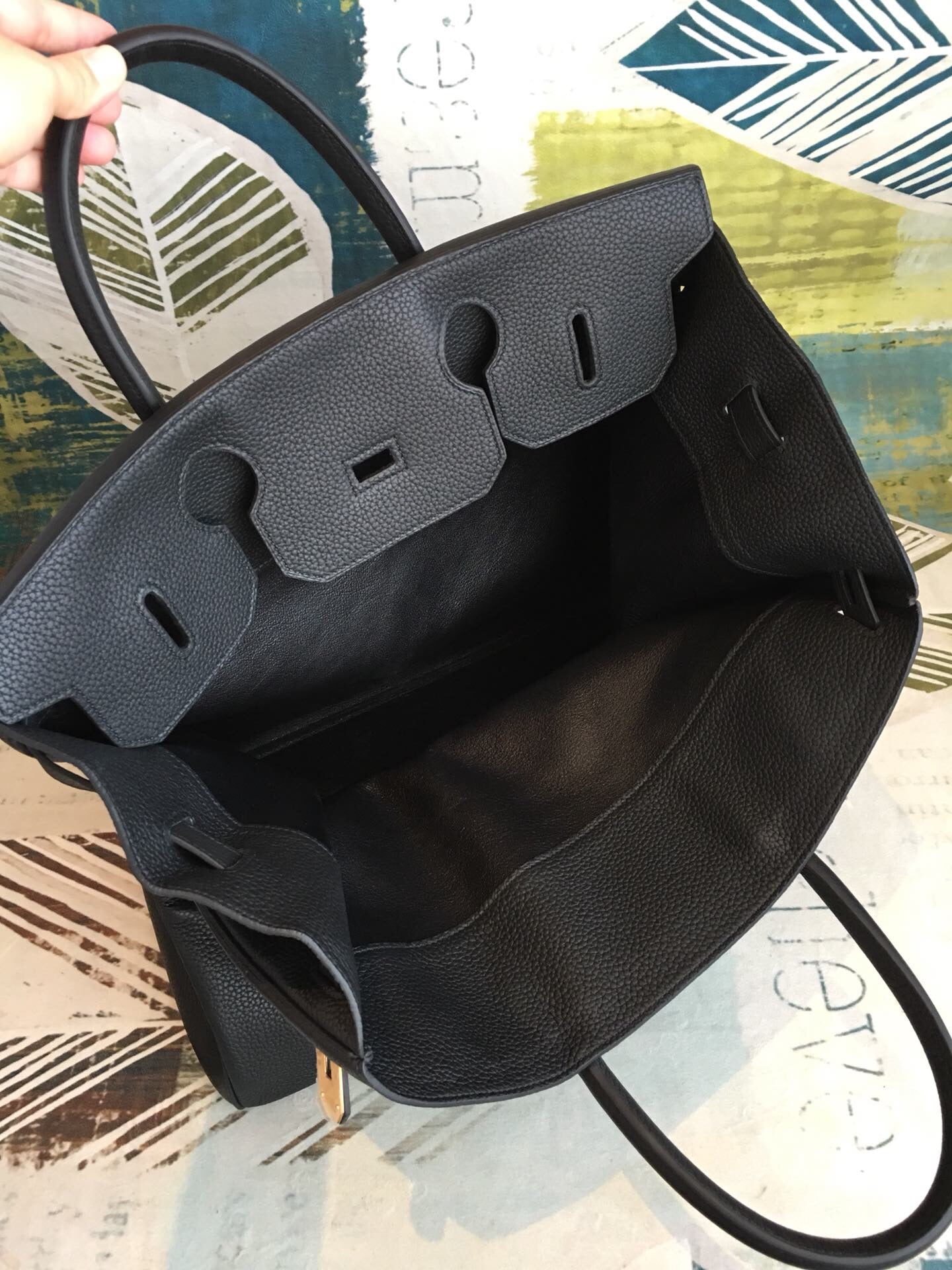 Top Quality Birkin Black  For Women Gold Toned Hardware 16.5in/42cm