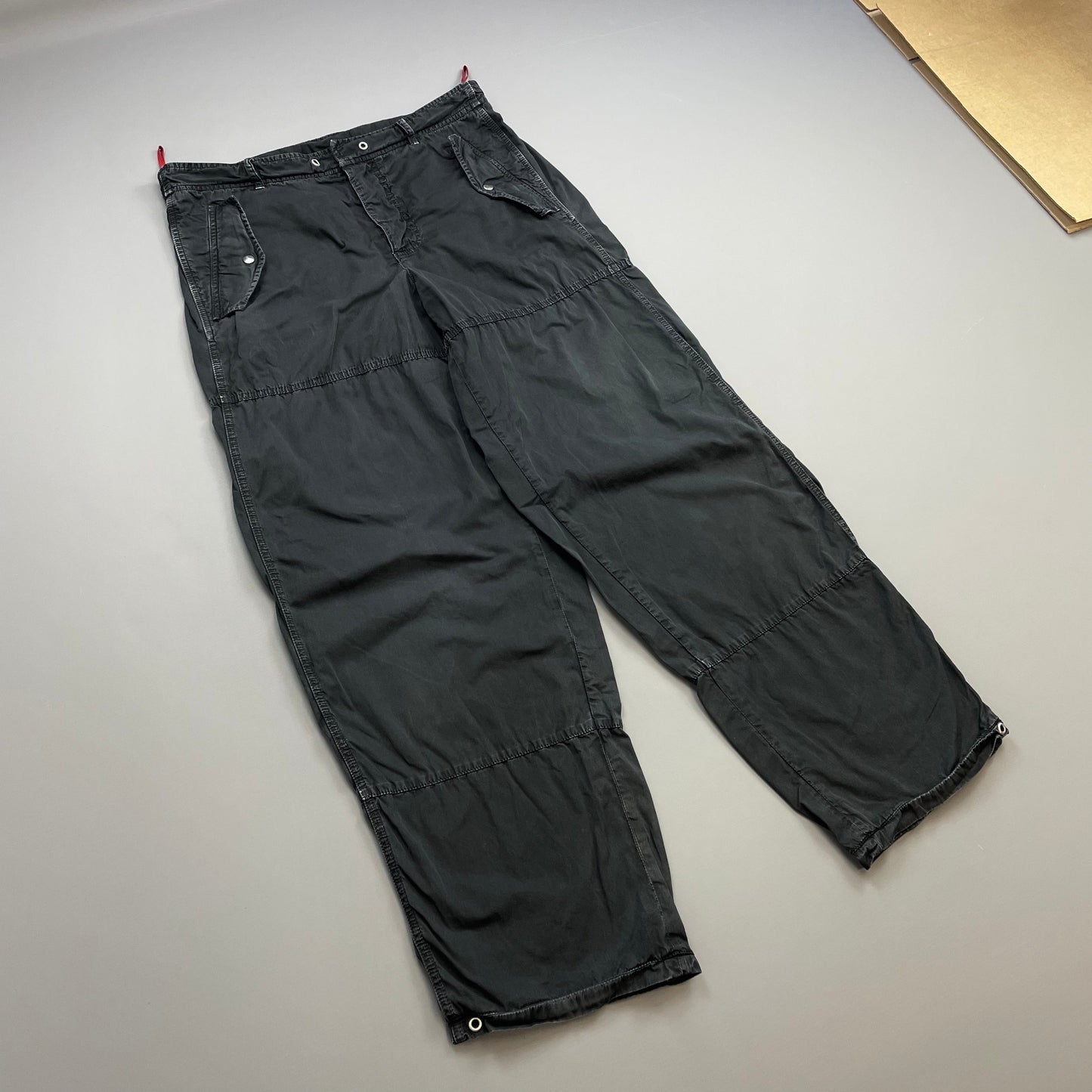 Prada Sport Black 00s Relaxed Fit Cotton Cargo Tro rs