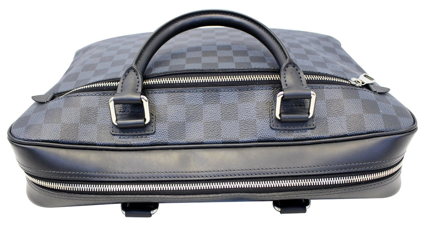 LOUIS VUITTON Cobalt Damier Canvas Porte-Document Business Briefcase Bag