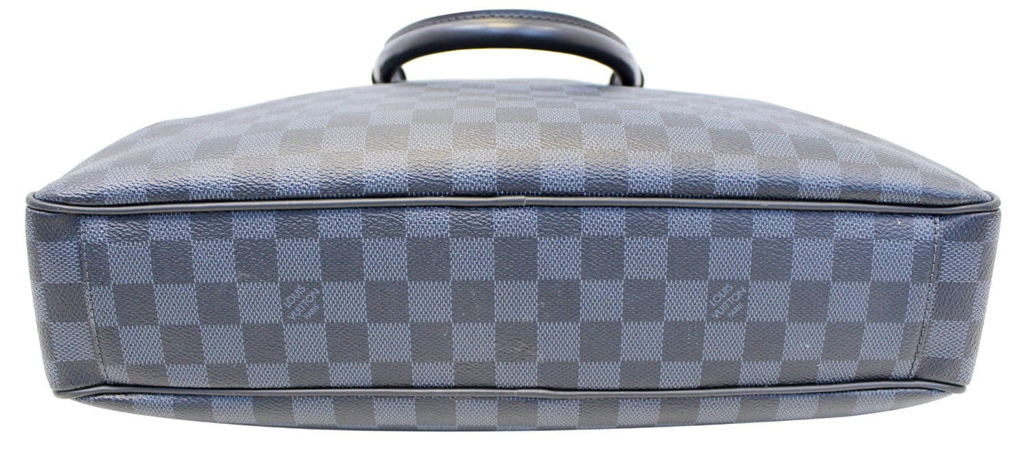 LOUIS VUITTON Cobalt Damier Canvas Porte-Document Business Briefcase Bag