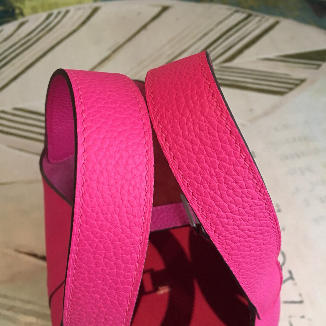 Top Quality Picotin Lock 18 Pink ClemenTop Quality Palladium Hardware For Women 7.5in/19cm