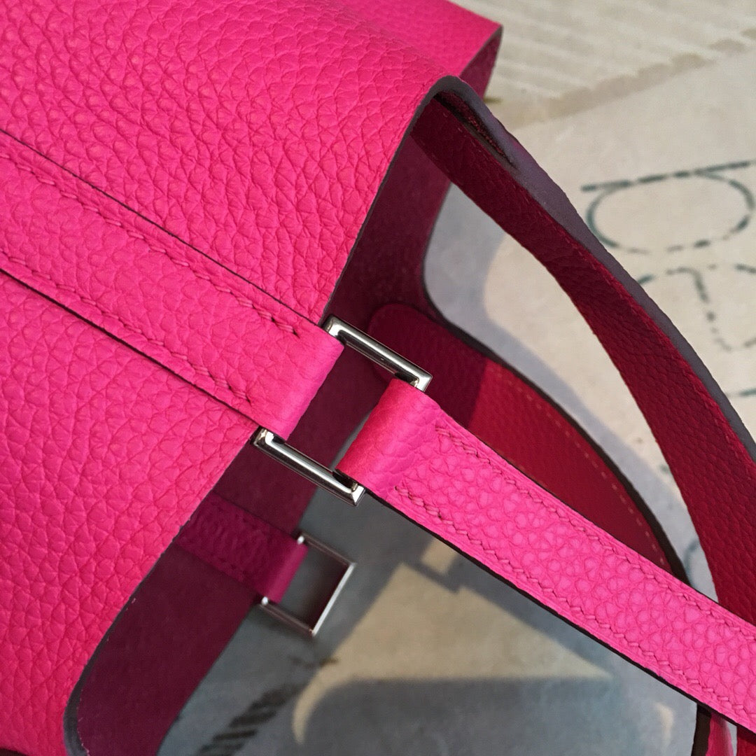 Top Quality Picotin Lock 18 Pink ClemenTop Quality Palladium Hardware For Women 7.5in/19cm