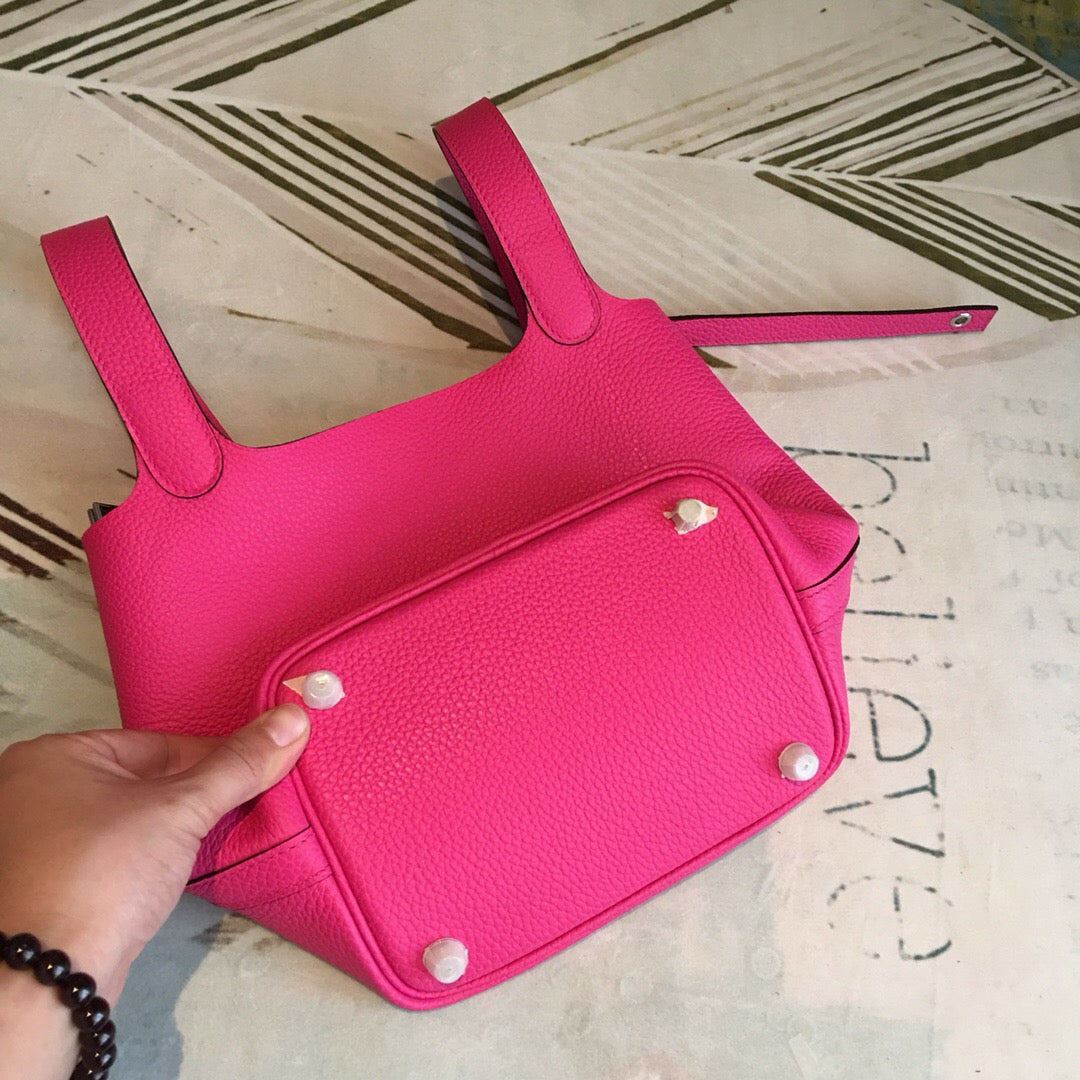 Top Quality Picotin Lock 18 Pink ClemenTop Quality Palladium Hardware For Women 7.5in/19cm