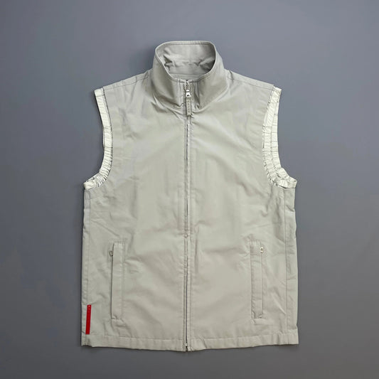 Prada Sport Grey 00s Windstopper Technical Gilet Vest