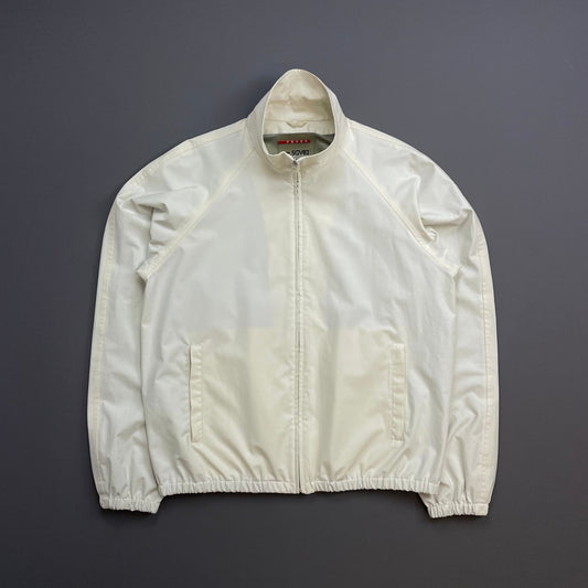 Prada Sport Cream White 00s Goretex Harrington Bomber Jacket