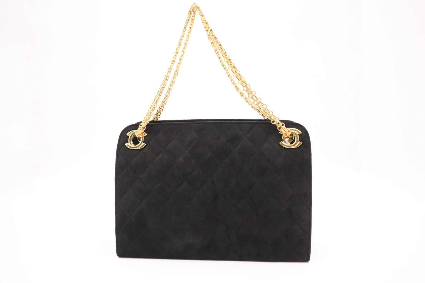 Chanel Shoulder Bag in Black Suede
