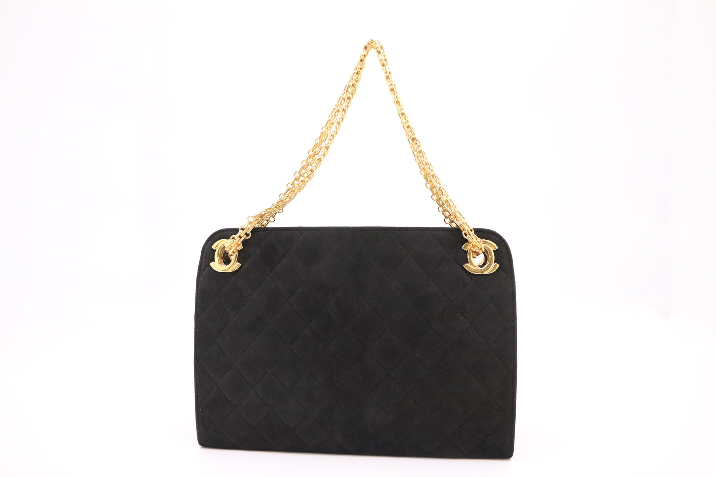 Chanel Shoulder Bag in Black Suede