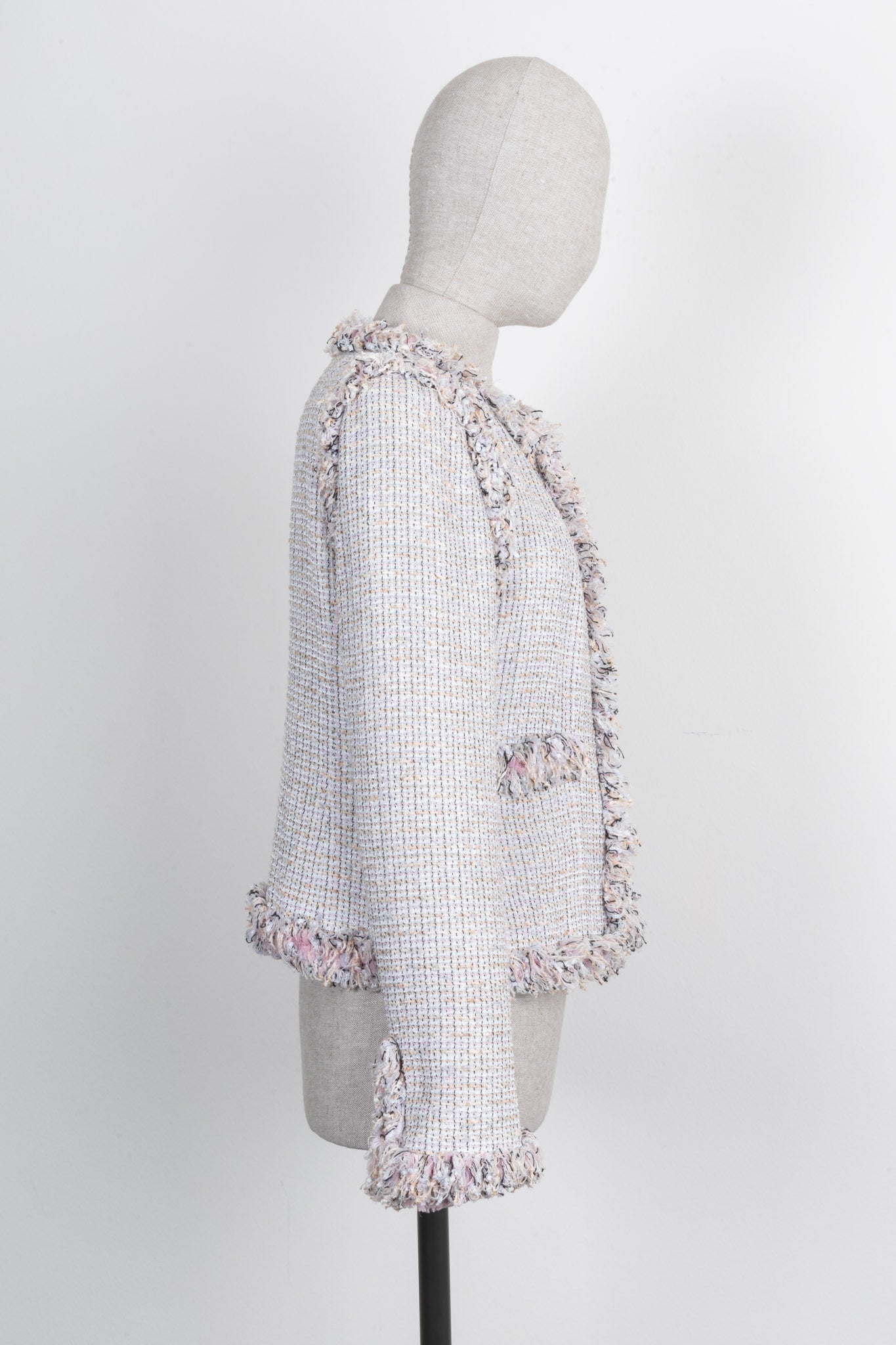 CHANEL 2004 Fringed Tweed Jacket