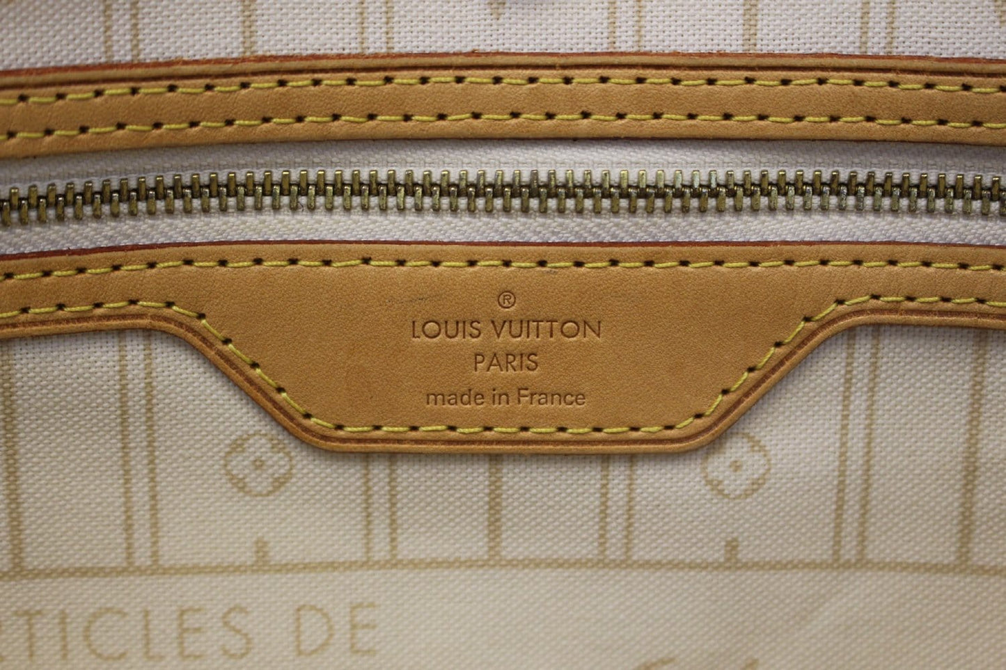 LOUIS VUITTON Damier Azur Neverfull GM Brown Tote Shoulder Bag