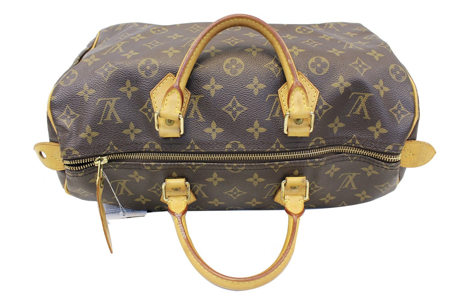 LOUIS VUITTON Monogram Canvas Speedy 35 Satchel Brown Bag