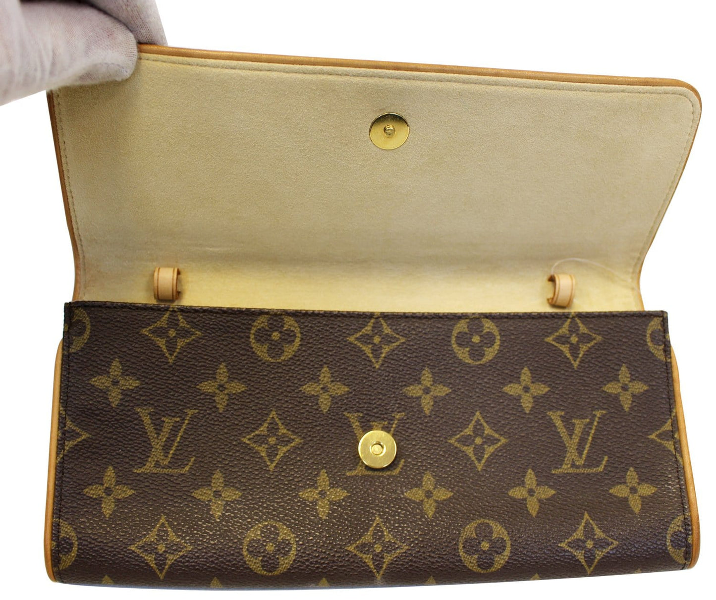 LOUIS VUITTON Monogram Canvas Pochette Twin GM Crossbody Bag