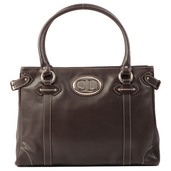 DIOR   Traveler Top Handle Bag Dark Brown