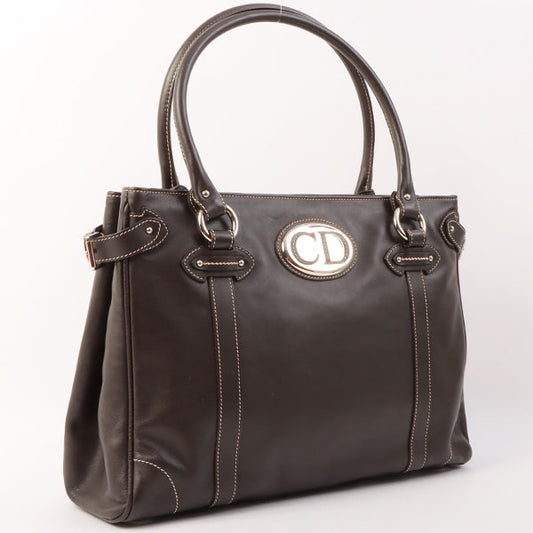 DIOR   Traveler Top Handle Bag Dark Brown