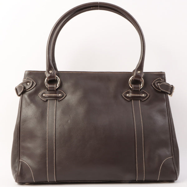 DIOR   Traveler Top Handle Bag Dark Brown